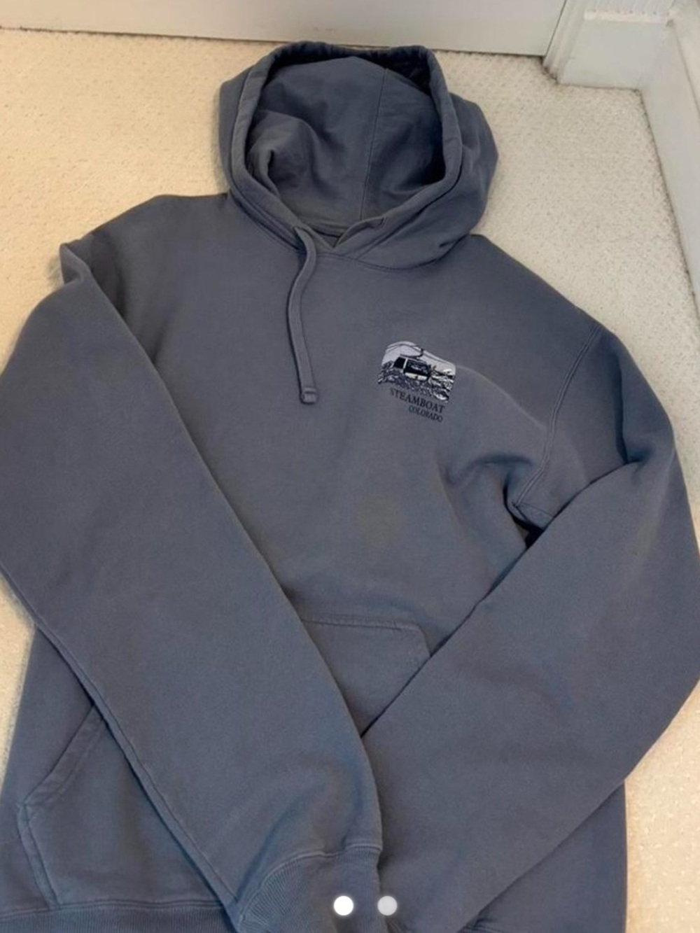Hanes Slate Blue Steamboat Pullover Hoodie